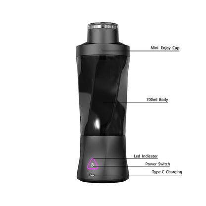 Personal Size Blender, Fresh Juice Portable Blender for Smoothies or Shakes, Personal Mixer, Portable Blender, Wireless USB Rechargeable Fruit Blender for Sport-4