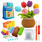 Flower Crochet Kit, Crochet Starter Kit Potted Plants with Step-by-Step Video Tutorials for Complete Beginners Adults-4