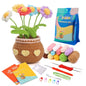 Flower Crochet Kit, Crochet Starter Kit Potted Plants with Step-by-Step Video Tutorials for Complete Beginners Adults-6