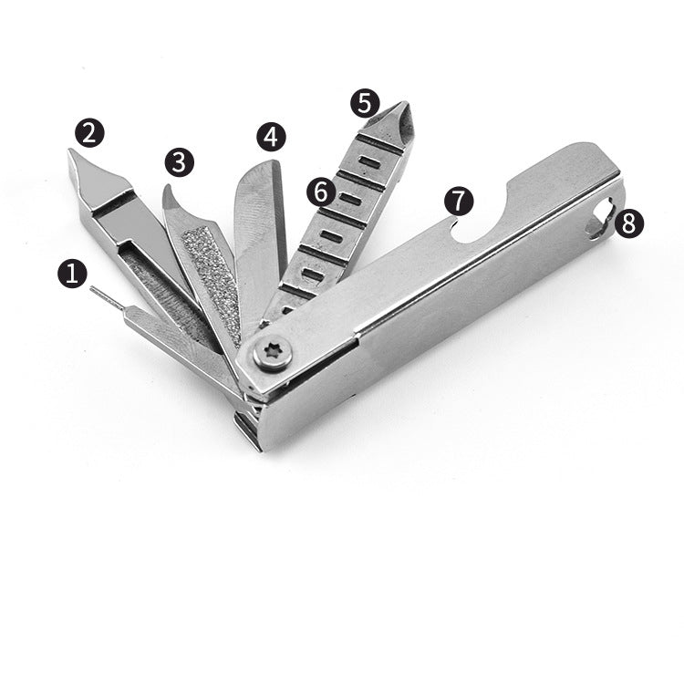 Multi Tool Carabiner Folding Tool Kit, Keychain Multitool, Screwdrivers, Bottle Opener, Phone Holder for Camping, Hiking, Everyday Use-1